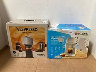 BOSCH TASSIMO FINESSE COFFEE MACHINE IN CREAM TO ALSO INCLUDE NESPRESSO VERTUO NEXT COFFEE MACHINE: LOCATION - I2