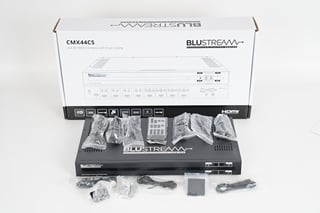 BLUSTREAM CMX44CS 4X4 4K HDMI 2.0 MATRIX WITH SMART SCALING - RRP £677.38: LOCATION - FRONT BOOTH