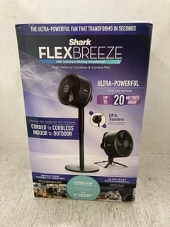 SHARK FA220UK FLEX BREEZE PORTABLE FAN IN BLACK - RRP £199.99: LOCATION - J3