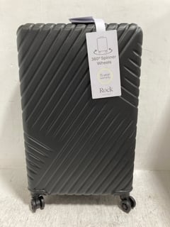 ROCK SANTIAGO 74CM HARD SHELL WHEELED SUITCASE IN BLACK: LOCATION - J4