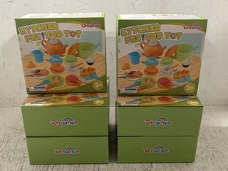 6 X DREAMON CHILDRENS PLASTIC KITCHEN PRETEND TOY SETS: LOCATION - J5