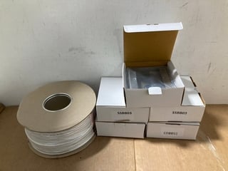 QTY OF HARDWARE ITEMS TO INCLUDE CQR 12 100M CORE COPPER CABLE IN WHITE: LOCATION - J9