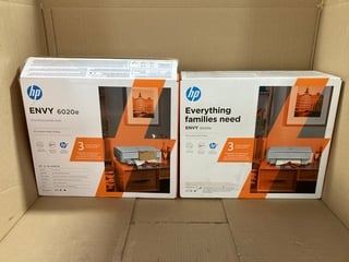 2 X HP ENVY 6020E ALL-IN-ONE SMART PRINTERS - COMBINED RRP £144: LOCATION - J10