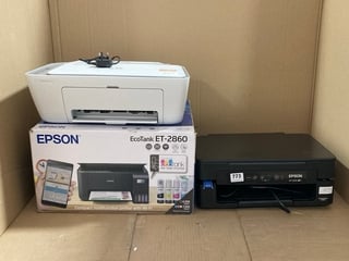 3 X HOME PRINTERS TO INCLUDE EPSON ECOTANK ET-2860 HOME PRINTER IN BLACK: LOCATION - J10