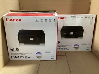 2 X CANON PIXMA TS5150 HOME PRINTERS IN BLACK: LOCATION - J10