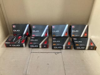 8 X BOXES OF WILSON DUO SOFT 2.5 PREMIUM GOLF BALLS IN ORANGE & RED: LOCATION - J14