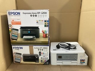 3 X HOME PRINTERS TO INCLUDE EPSON EXPRESSION HOME XP-3200 HOME PRINTER IN BLACK: LOCATION - J14