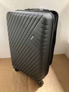 ROCK 360 SPINNER HARD CASE MEDIUM SUITCASE IN BLACK: LOCATION - J18