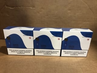 3 X BOXES OF 10 DISPOSABLE ELFBARS (20MG) - 600 PUFFS IN BLUE RAZZ FLAVOUR - BBE: 10.08.2026 (PLEASE NOTE: 18+YEARS ONLY. ID MAY BE REQUIRED): LOCATION - E0