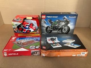 4X ASSORTED CHILDRENS TOYS TO INCLUDE MARIO KART - MARIO MINI ANTI-GRAVITY R/C RACER AND LIVERPOOL 3D STADIUM PUZZLE: LOCATION - E1