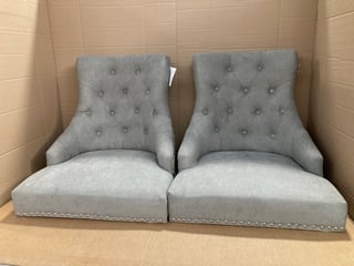 WARWICK PAIR OF CHAIR IN GREY/OAK: LOCATION - E3