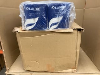 QTY OF LUCART STRONG ELITE 21 TOILET PAPER TO INCLUDE 2 X FRIDGE DOOR SHELVES: LOCATION - E7