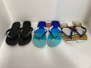 3 X HAVAIANAS SANDALS TO INCLUDE HAVAIANAS LOGOMANIA MC SANDALS: LOCATION - CR3