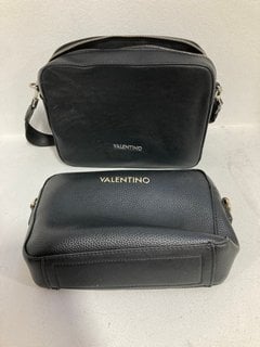 VALENTINO MEN'S MARNIER CROSSBODY CAMERA BAG IN BLACK TO INCLUDE VALENTINO ALEXIA CAMERA BAG IN BLACK: LOCATION - CR7