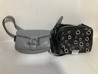 COACH PILLOW TABBY LEATHER HANDBAG IN GREY LEATHER - RRP £173 TO INCLUDE ISABEL MARANT WOMEN'S WARDY CAMERA SHOULDER BAG IN BLACK: LOCATION - CR7