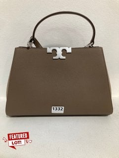 TONY BURCH ELEANOR PEBBLED SATCHEL IN BROWN - RRP £880: LOCATION - CR7