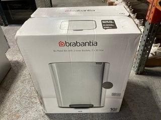 BRABANTIA BO PEDAL 2 X 30 LITRE WASTE BIN: LOCATION - CR10