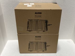 2 X ALESSI PLISSE 2 SLICE TOASTERS: LOCATION - DR8