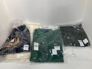 5 X ASSORTED CLOTHING ITEMS TO INCLUDE RALPH LAUREN POLO MENS LOGO CREW NECK SWEATSHIRT IN NAVY - UK L: LOCATION - DR6