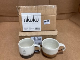 QTY OF ASSORTED NKUKU ITEMS TO INCLUDE NKUKU ENESTA DIPPED MUGS IN CREAM: LOCATION - DR