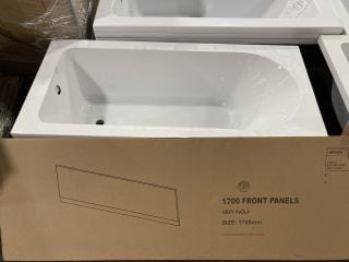 1500 X 700MM NTH SINGLE ENDED BATH WITH A AVOLA GREY MDF BATH SIDE PANEL - RRP £379: LOCATION - B6