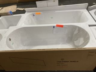 VILLEROY & BOCH 1700 X 700MM NTH SINGLE ENDED BATH WITH A AVOLA GREY BATH SIDE PANEL - RRP £549: LOCATION - B7