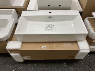 (COLLECTION ONLY) 750 X 420MM 1TH CERAMIC COUNTERTOP BASIN - RRP £320: LOCATION - A5