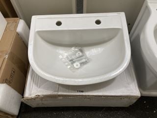 (COLLECTION ONLY) 500MM WIDE 2TH CERAMIC BASIN - RRP £160: LOCATION - A6