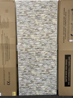 (COLLECTION ONLY) 2400 X 1000MM PVC WALL/SHOWER PANEL IN LEDGE STONE: LOCATION - A4