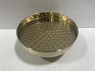 TRADITIONAL ROSE SHOWER HEAD IN BRUSHED BRASS - RRP £145: LOCATION - R1