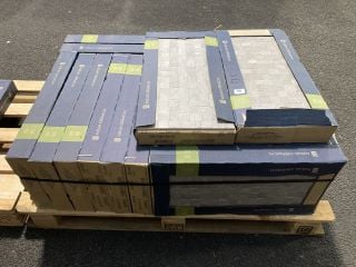 PALLET OF ALELUIA CERAMICS 600 X 300MM TILES IN PIAZEN CUBIC ASH, APPROX 26M2 IN TOTAL WEIGHT OF PALLET 396KG - RRP £1261: LOCATION - A1 (KERBSIDE PALLET DELIVERY)