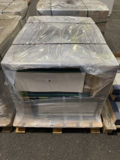 PALLET OF ALELUIA CERAMICS 600 X 300MM TILES IN ALPE WHITE, APPROX 47M2 IN TOTAL WEIGHT OF PALLET 704KG - RRP £2243: LOCATION - A1 (KERBSIDE PALLET DELIVERY)