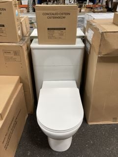 (COLLECTION ONLY) 500 X 260MM TOILET UNIT IN GREY MIST WITH BTW PAN & SEAT WITH CONCEALED CISTERN FITTING KIT - RRP £780: LOCATION - A2