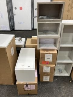 (COLLECTION ONLY) QTY OF ASSORTED WALL HUNG CABINETS & OPEN SHELF UNITS - RRP £500: LOCATION - A3