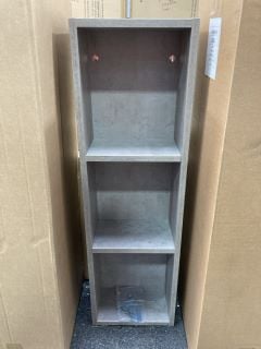 (COLLECTION ONLY) WALL HUNG OPEN SHELF STORAGE UNIT IN LIGHT STONE CONCRETE 1000 X 300 X 200MM - RRP £195: LOCATION - A3