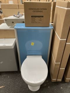 (COLLECTION ONLY) 560 X 250MM TOILET UNIT IN GREY MIST WITH BTW PAN & SEAT WITH CONCEALED CISTERN FITTING KIT - RRP £780: LOCATION - A3