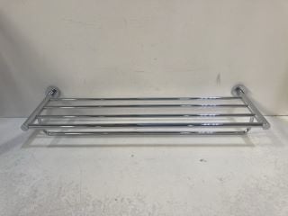 WALL MOUNTED CHROME TOWEL SHELF - RRP £90: LOCATION - R2