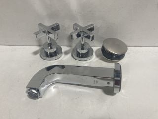 HANS GROHE WALL MOUNTED 3 HOLE BASIN MIXER IN CHROME - RRP £315: LOCATION - R2