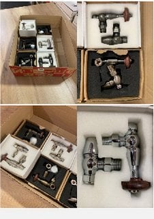 QTY OF ASSORTED TRADITIONAL TRV VALVES WITH LOCK SHIELDS - RRP £630: LOCATION - R2