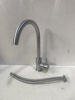 MONO KITCHEN SINK MIXER TAP IN BRUSHED CHROME WITH SWIVEL SPOUT - RRP £195: LOCATION - R3