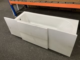 1800 X 800MM NTH SINGLE ENDED BATH WITH A GLOSS GREY BATH SIDE & END PANEL - RRP £509: LOCATION - R4