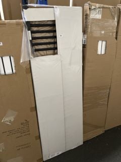 BLACK STRAIGHT TUBED HEATED TOWEL RADIATOR 1800 X 600MM - RRP £510: LOCATION - BACK RACK