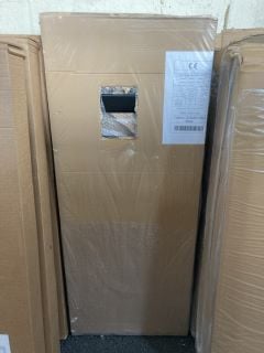 BLACK FLAT PANEL HEATED TOWEL RADIATOR 1235 X 500MM - RRP £405: LOCATION - B6