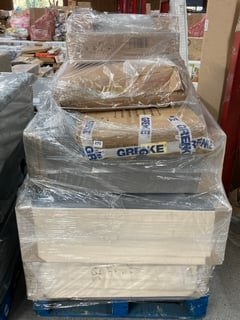 PALLET OF ASSORTED HOUSEHOLD ITEMS TO INCLUDE SINGLE DIVAN BASE: LOCATION - B6