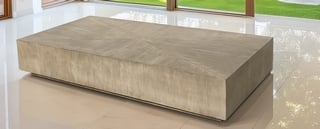 HADLEY ROSE STANTON OUTDOOR GARDEN COFFEE TABLE NATURAL SOLID OAK FINISH - RRP £2895: LOCATION - D2