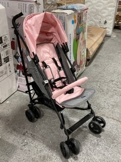 MY BABIIE PLUS LIGHTWEIGHT STROLLER IN PINK/GREY: LOCATION - C6