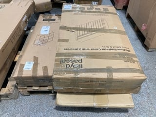 PALLET OF ASSORTED FURNITURE ITEMS TO INCLUDE LLOYD PASCAL MEDIUM RADIATOR COVER WITH 2 DRAWERS: LOCATION - C7 (KERBSIDE PALLET DELIVERY)