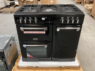 STOVES ELLINGWOOD 90DFT RANGE COOKER IN BLACK : MODEL STELLINGWOOD90DFT - RRP £1859: LOCATION - A3