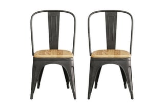 LOFT/ATTICA METAL DINING CHAIR - PAIR - RRP £220: LOCATION - A4