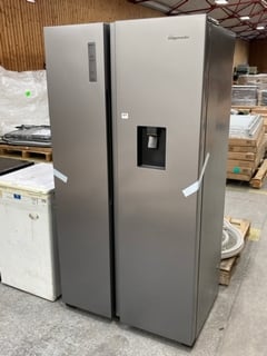 FRIDGEMASTER AMERICAN STYLE FRIDGE FREEZER : MODEL MS91521FFS - RRP £769: LOCATION - A5